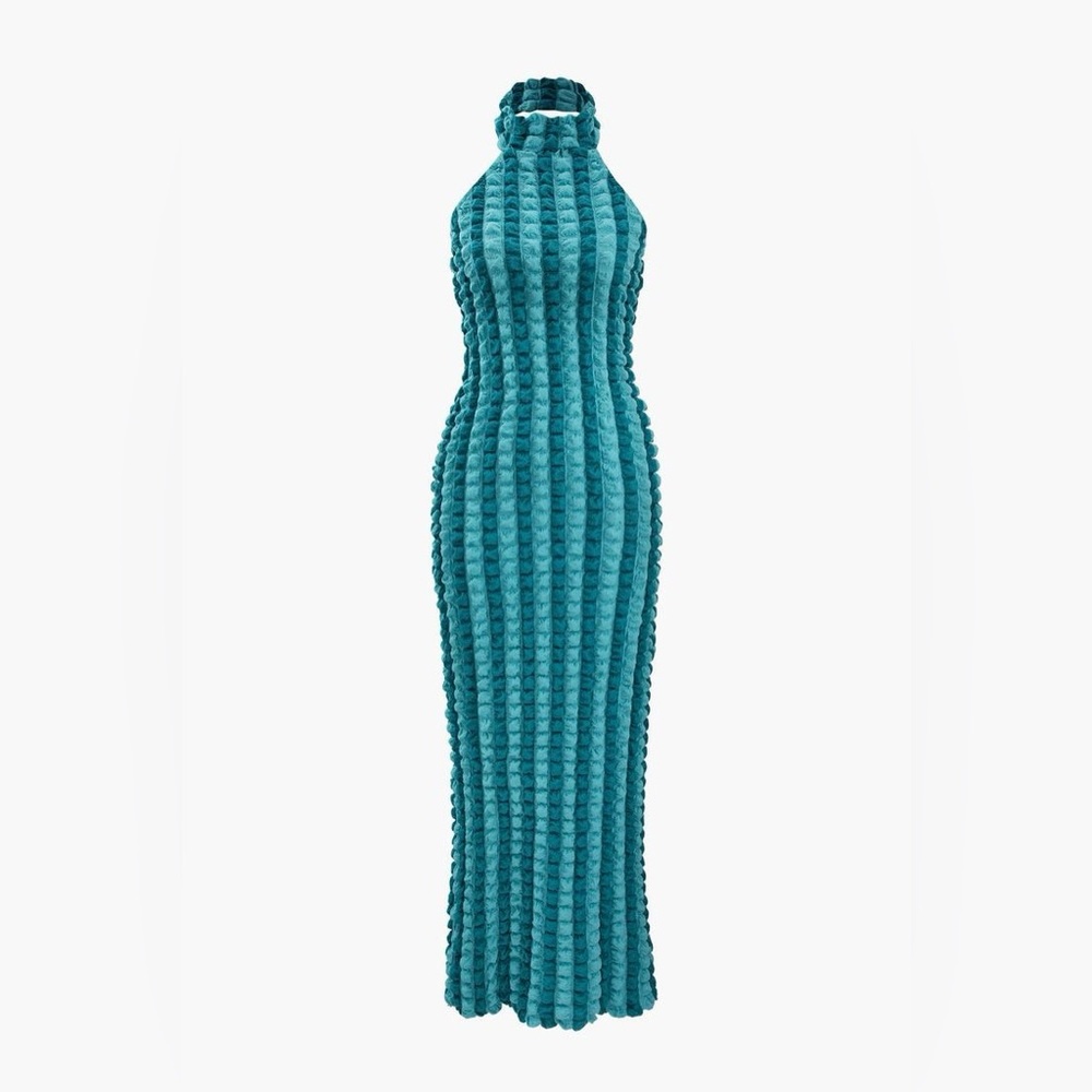 Micas size small bubble dress‎ in blue